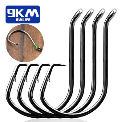 9KM Circle Fishing Hook Set - 25/50Pcs  Sizes 1# - 8/0#